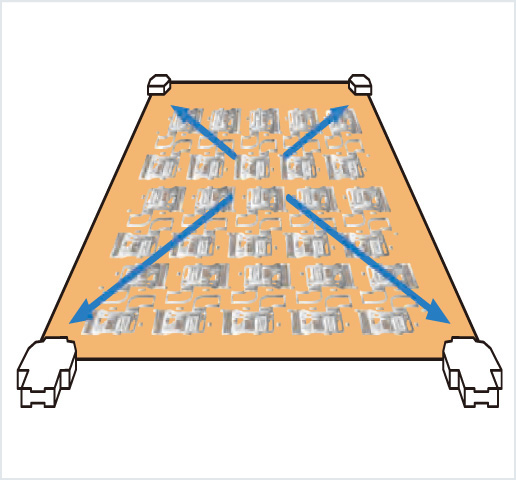 [ Image ] Work sheet clamps with XY tension mechanism