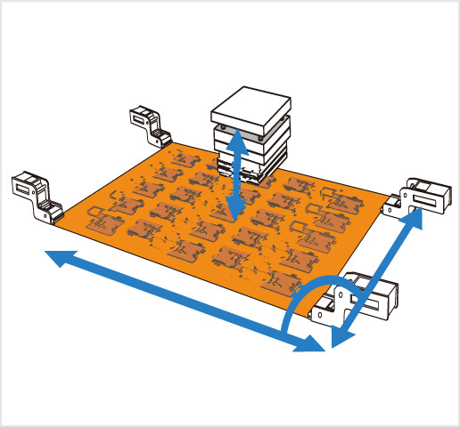 [ Image ] Irregular hole/outline punching equipment using a small-sized post-less die